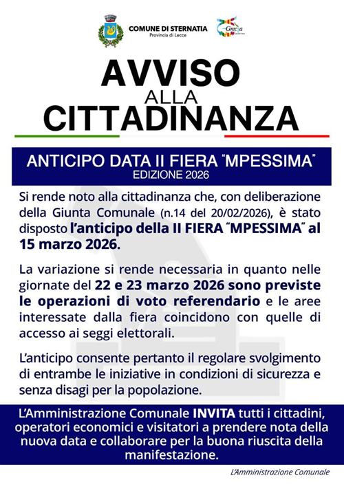 Anticipo data II Fiera "Mpessima". Edizione 2026